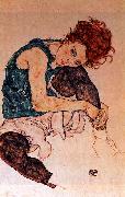 Seated Woman with Bent Knee Egon Schiele